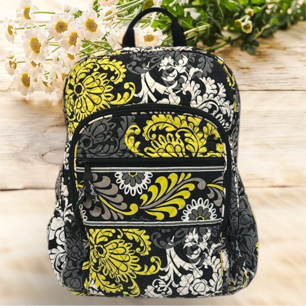 Vera Bradley Baroque Floral Medium Campus Laptop Tablet School Bag Backpack 16"